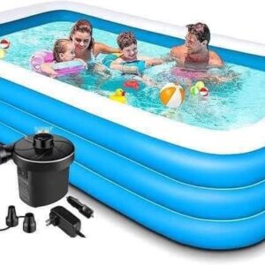 INFLATABLE POOL WITH SIZE ELECTRIC AIR PUMP AND REPAIR KIT PALLETS