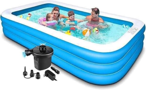 INFLATABLE POOL WITH SIZE ELECTRIC AIR PUMP AND REPAIR KIT PALLETS